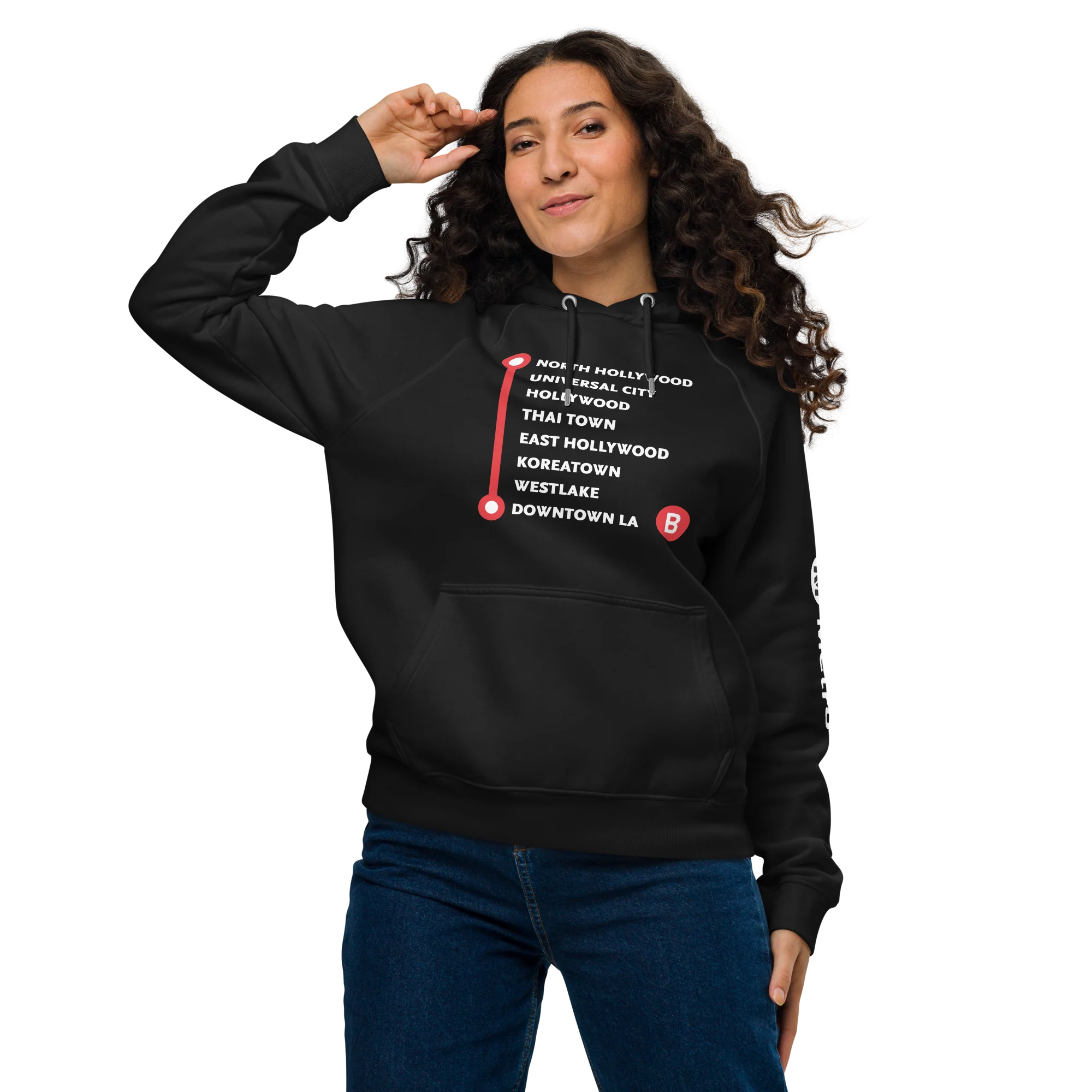 B Line Neighborhoods Unisex Raglan Hoodie - Image 3