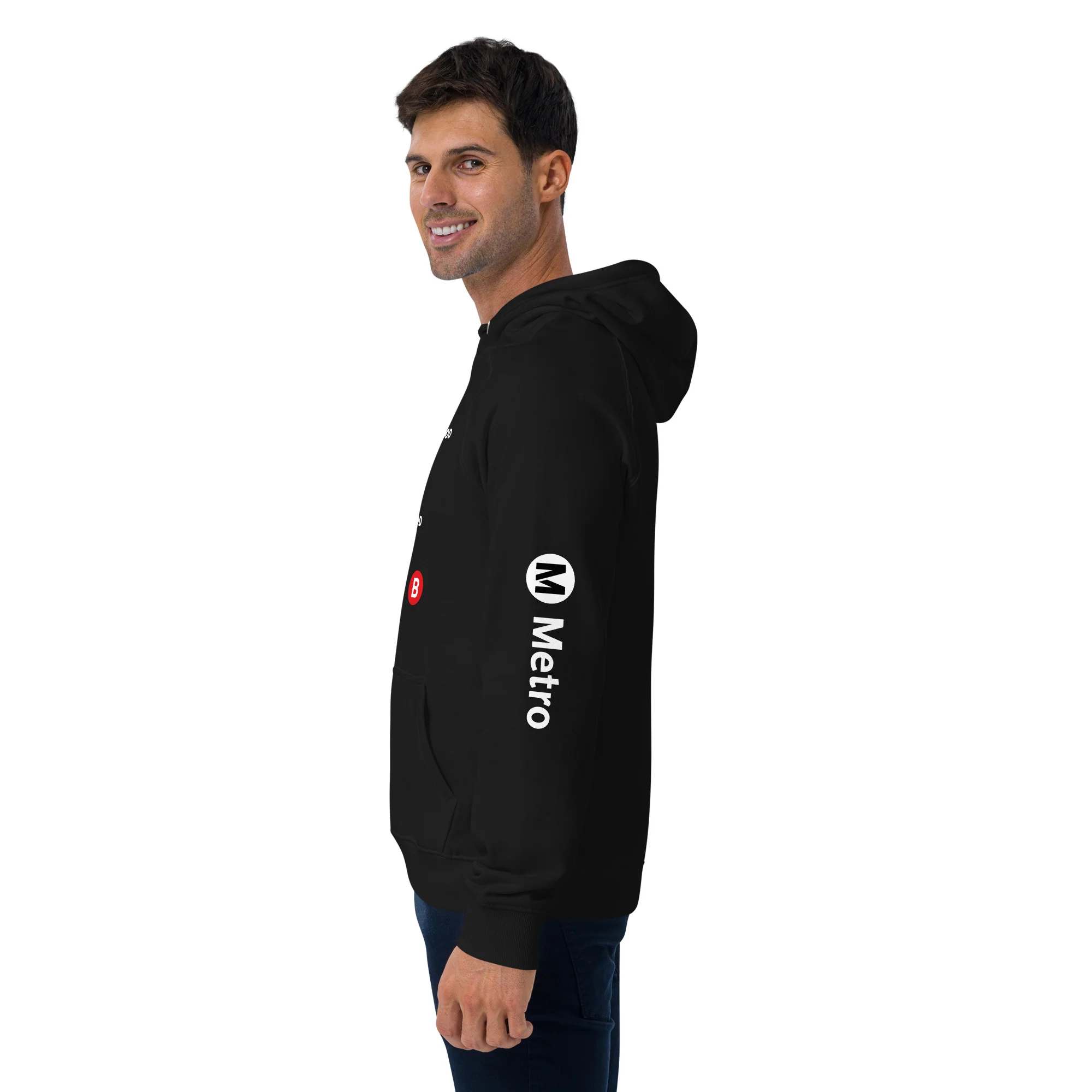 B Line Neighborhoods Unisex Raglan Hoodie - Image 5