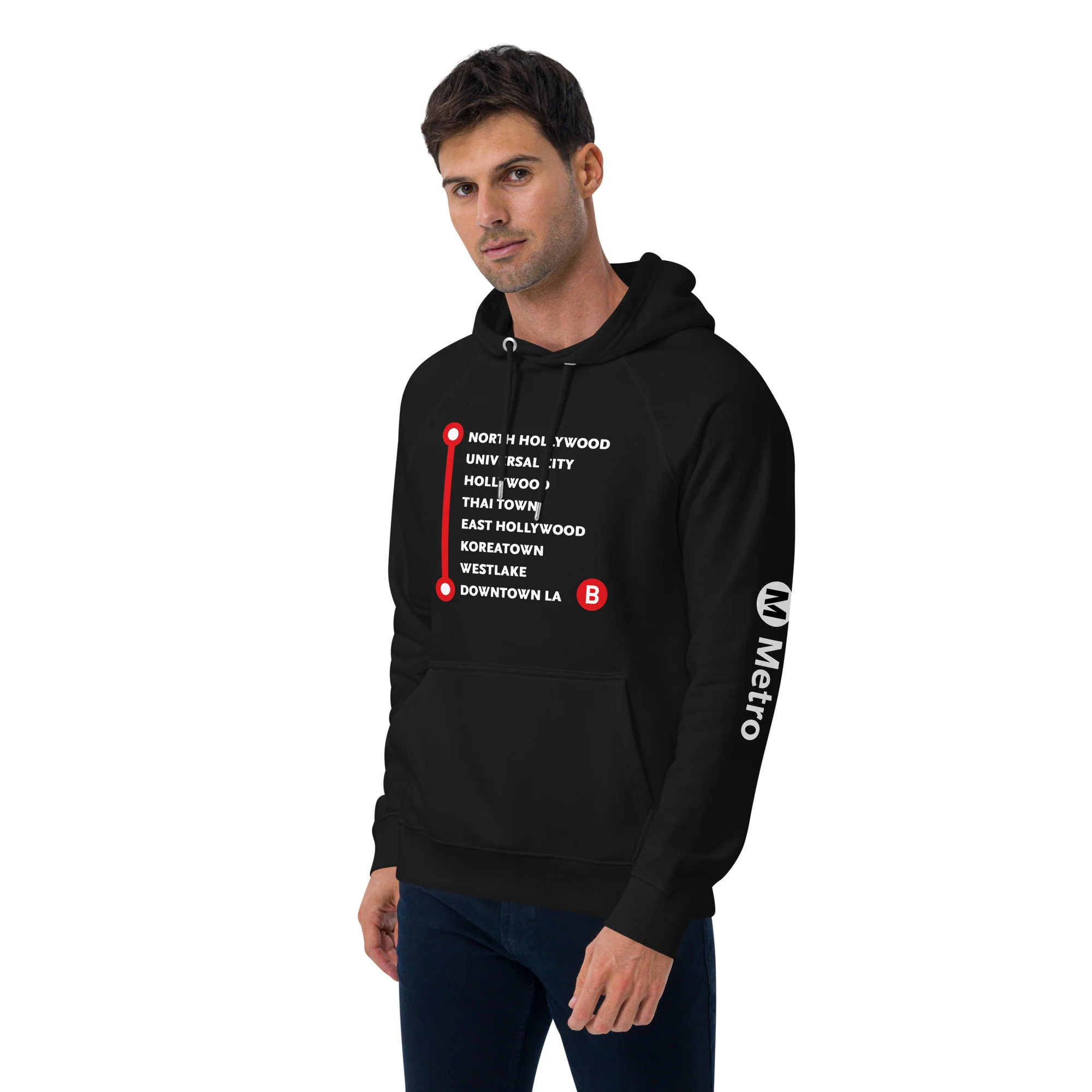 B Line Neighborhoods Unisex Raglan Hoodie - Image 6