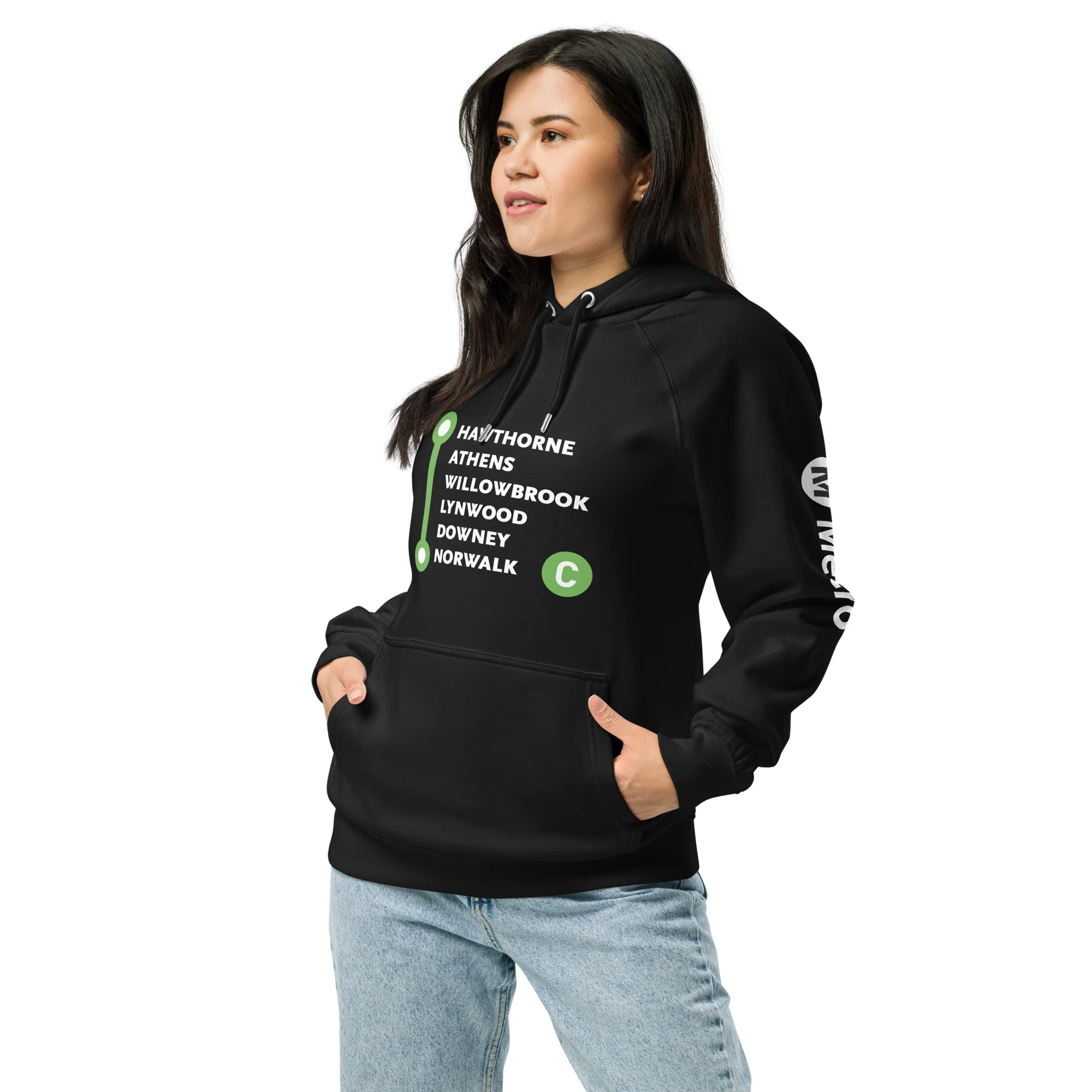 C Line Neighborhoods Unisex Raglan Hoodie - Image 6