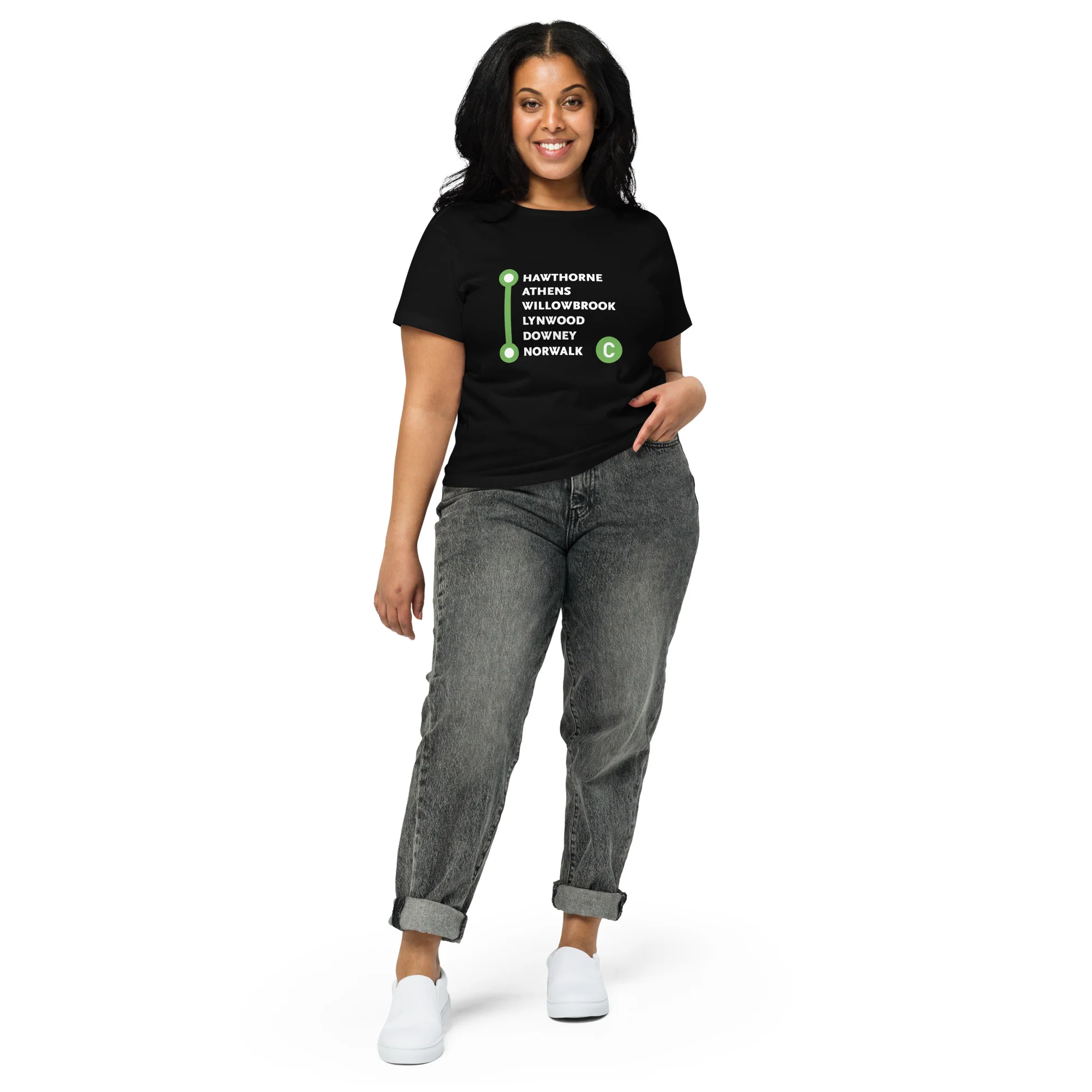 C Line Neighborhoods Women’s High-Waisted T-shirt - Image 4