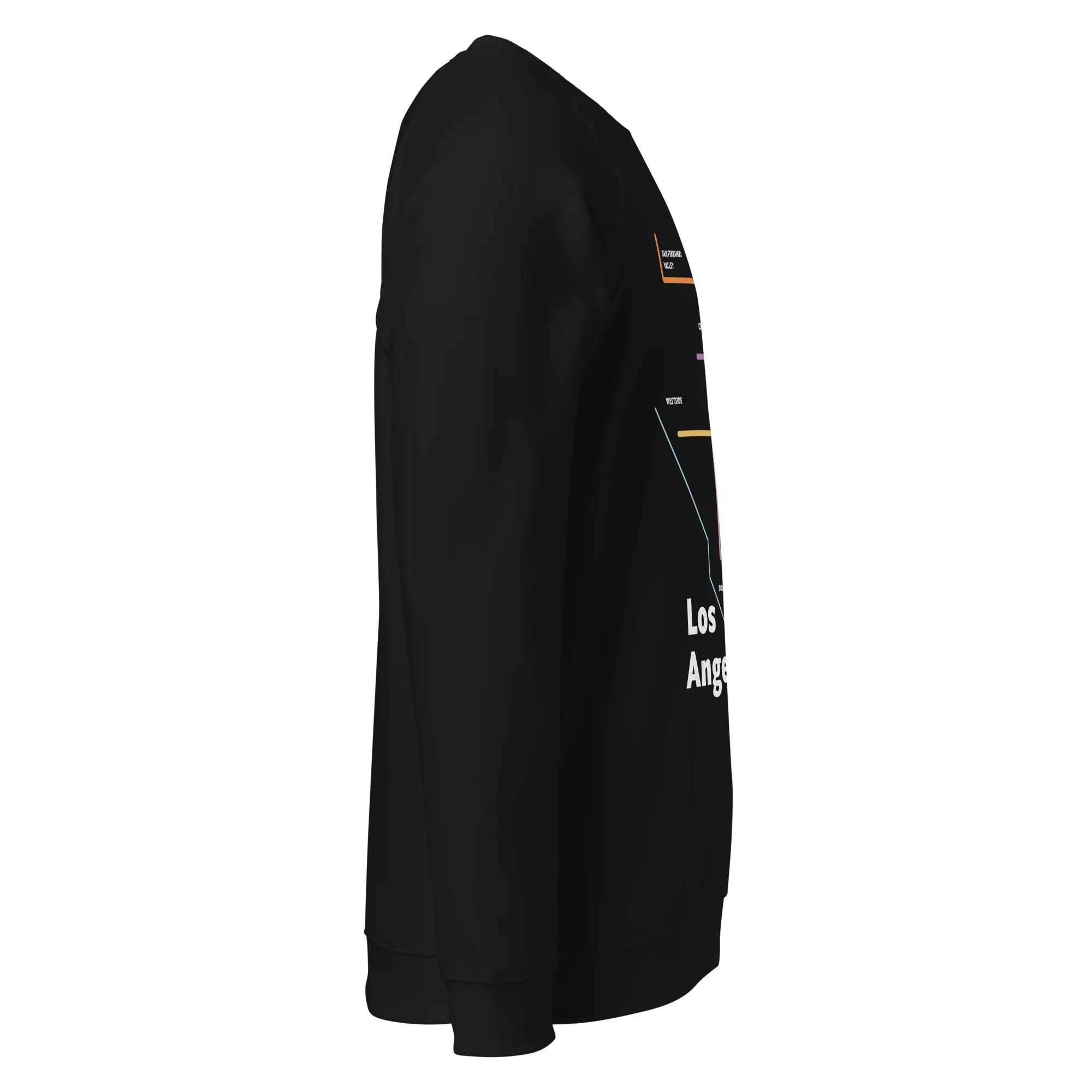 Los Angeles Dark Mode Map Unisex Sweatshirt - Image 4