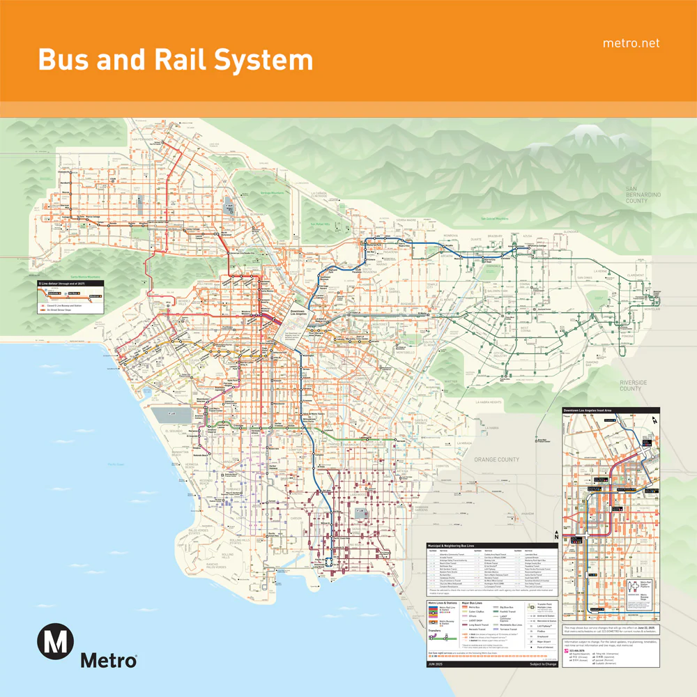 Los Angeles Metro Original Station Map Poster - Image 5