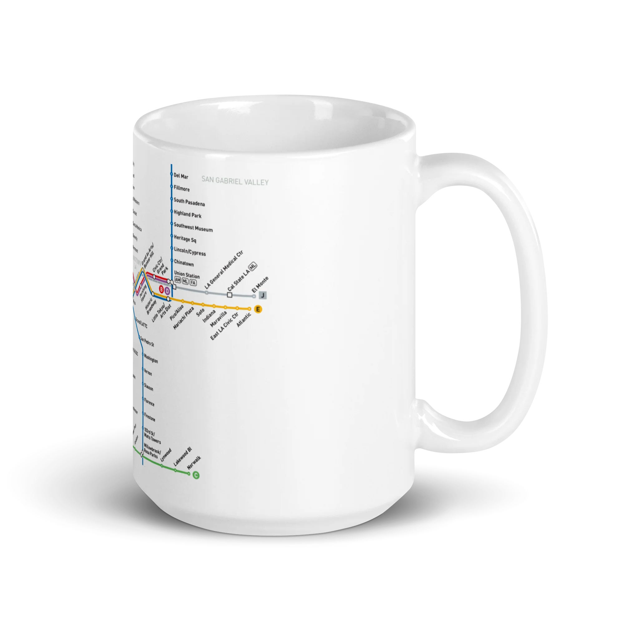 Los Angeles Metro Transit Map Mug - Image 4