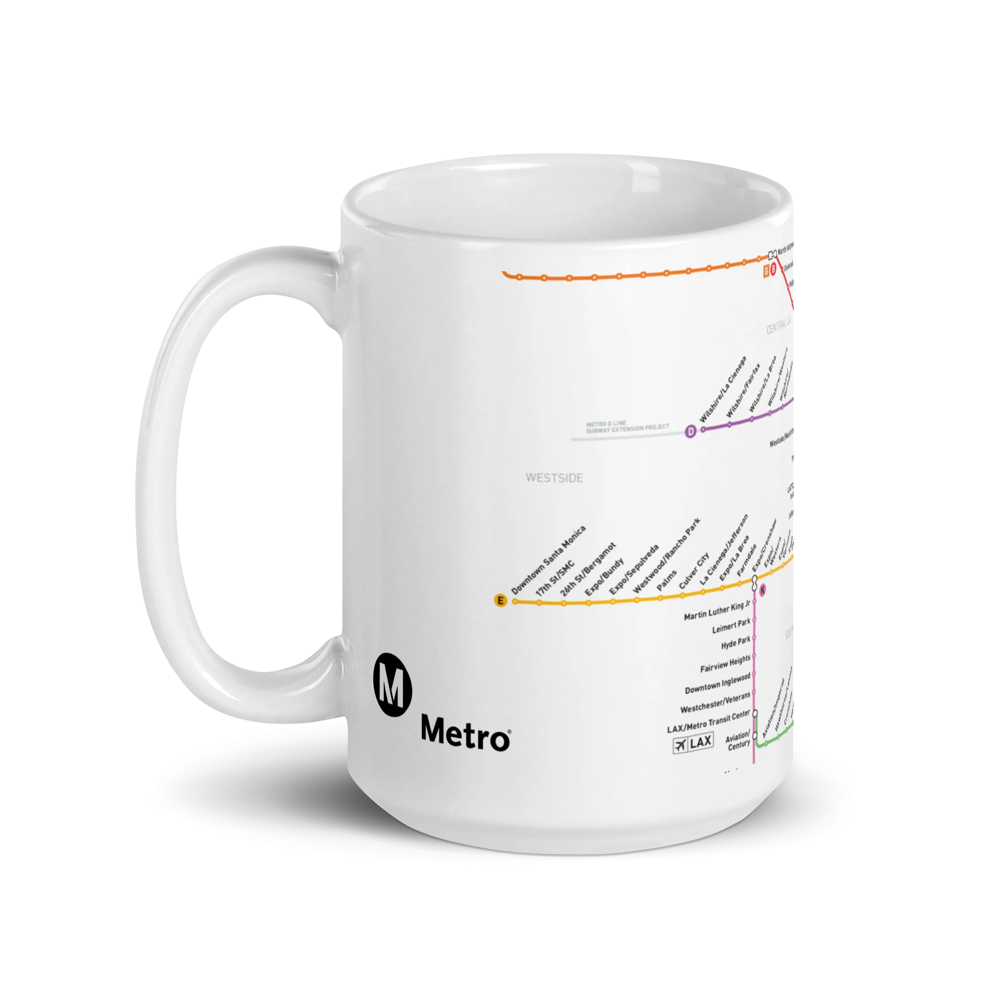 Los Angeles Metro Transit Map Mug - Image 5