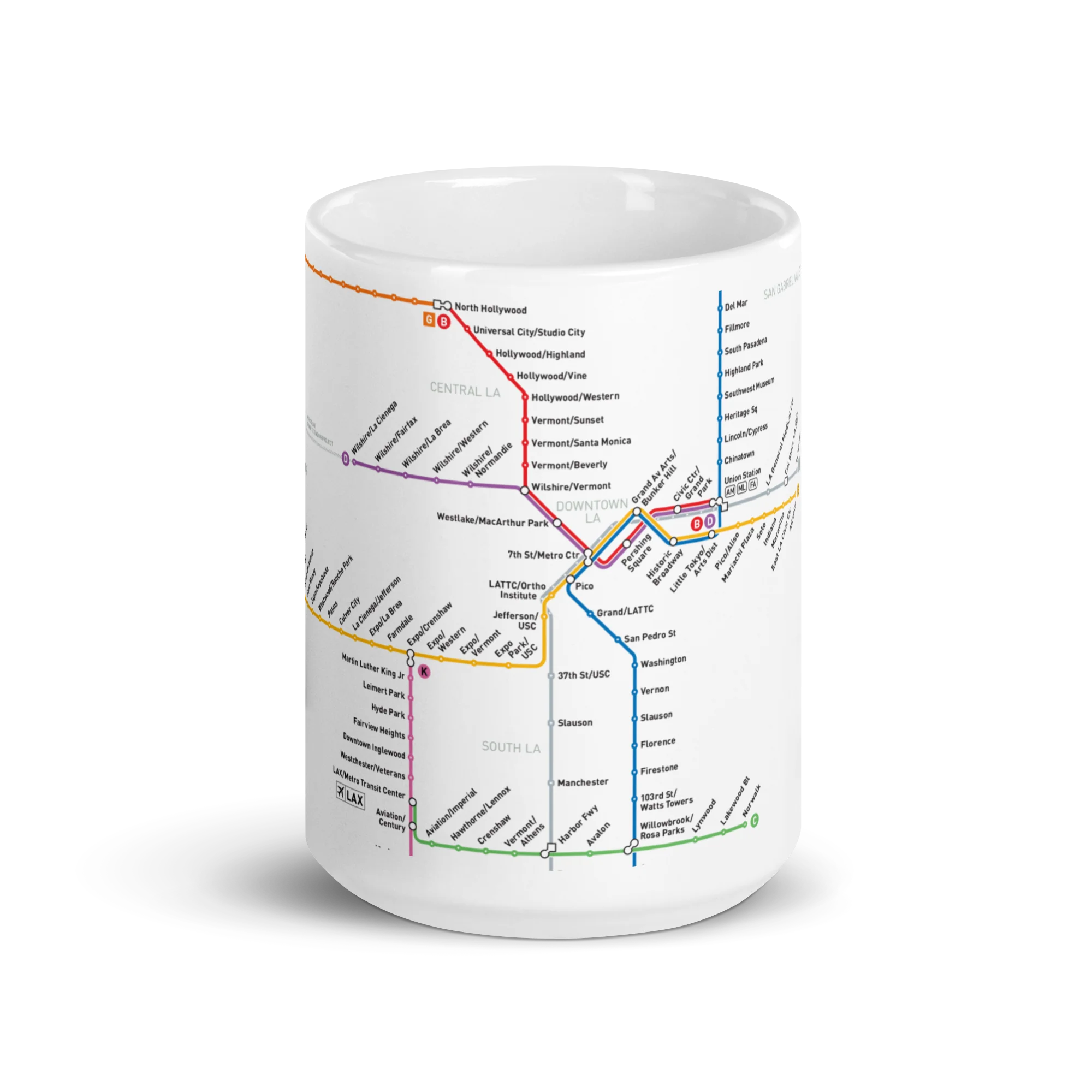 Los Angeles Metro Transit Map Mug - Image 6