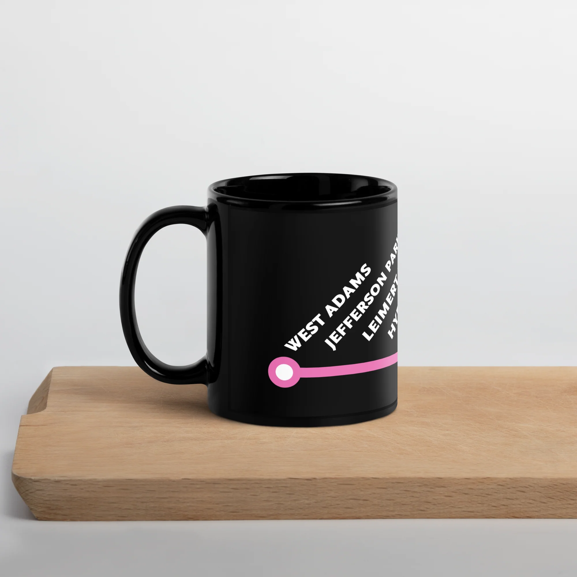 K Line Neighborhoods Black Glossy Mug - Image 3