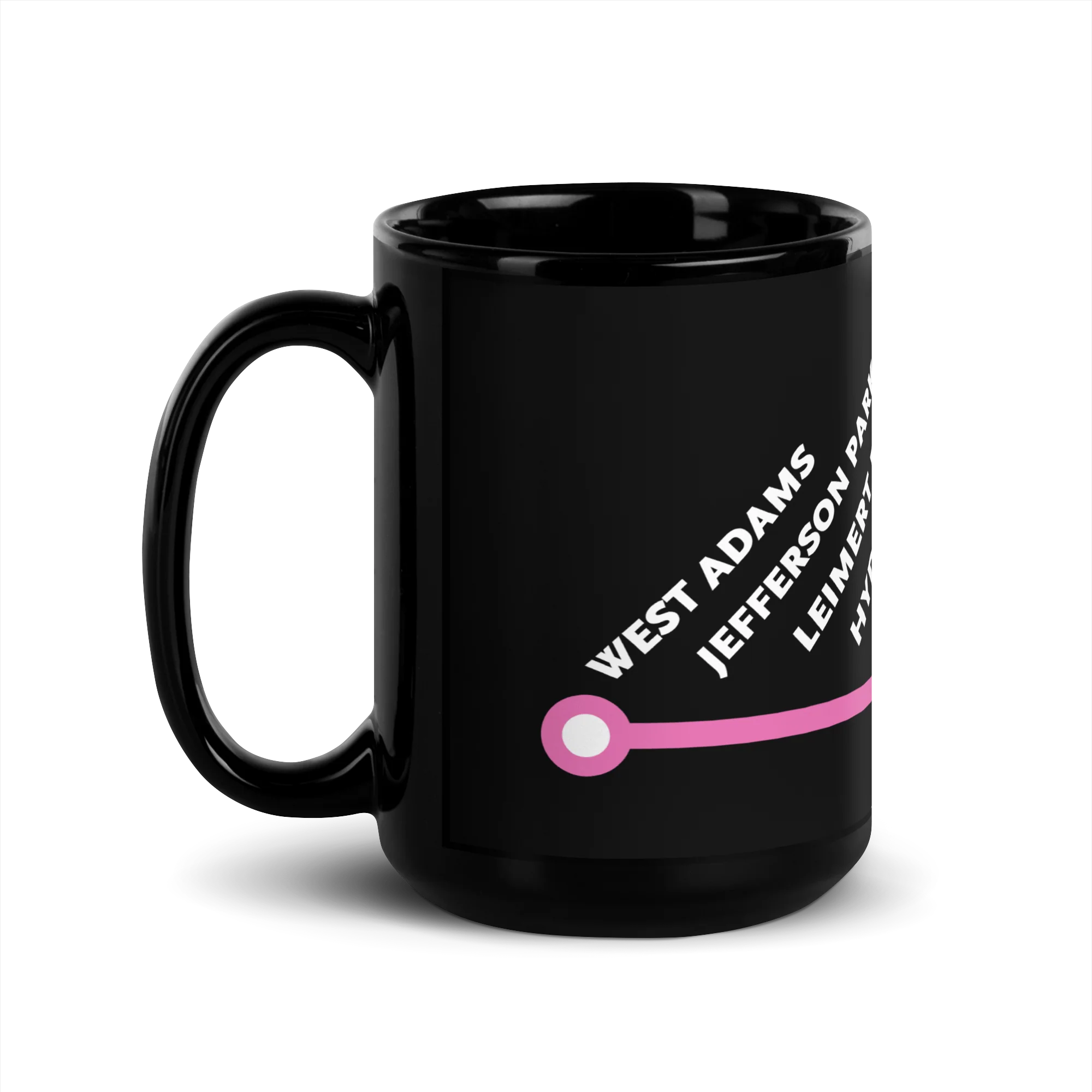 K Line Neighborhoods Black Glossy Mug - Image 6