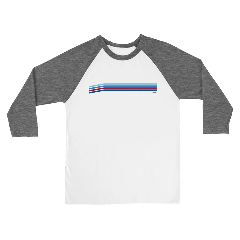 Retro Blue Line Baseball T-Shirt - Image 4