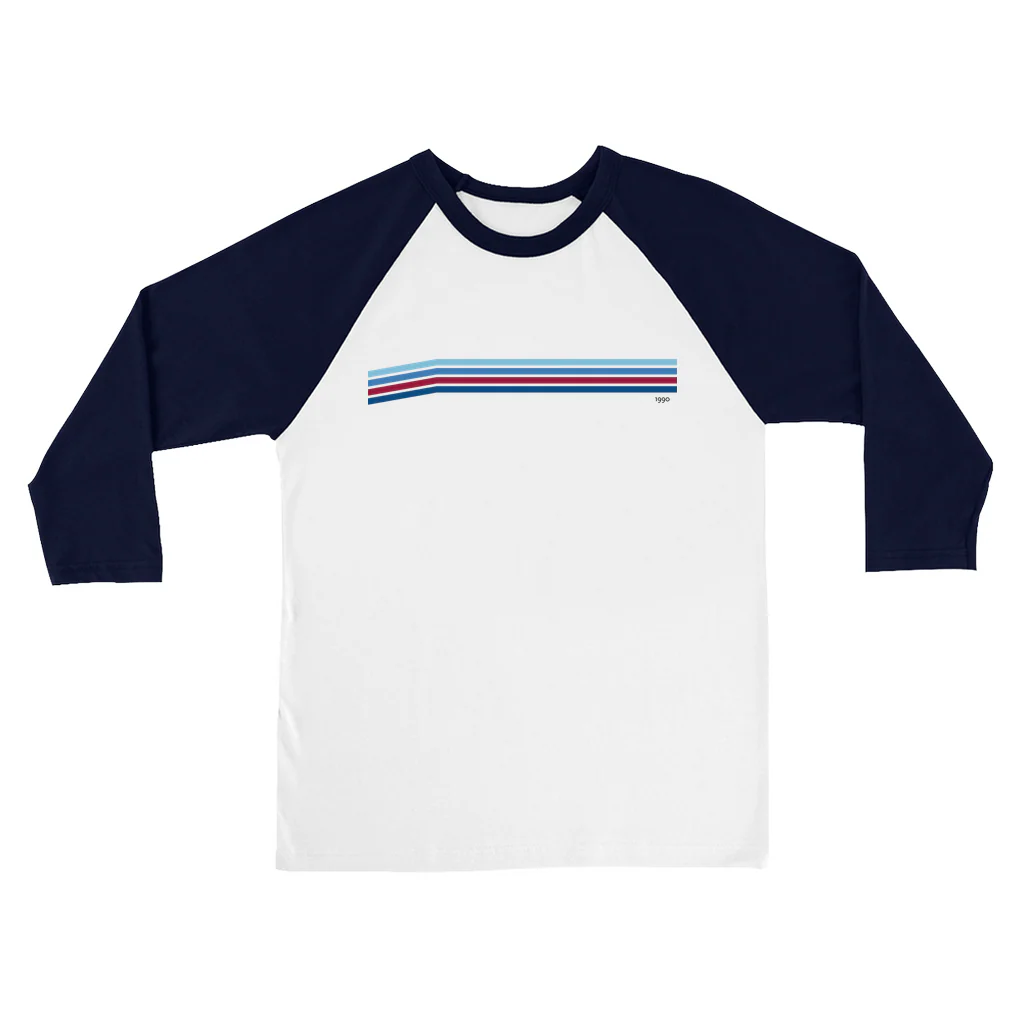 Retro Blue Line Baseball T-Shirt - Image 5