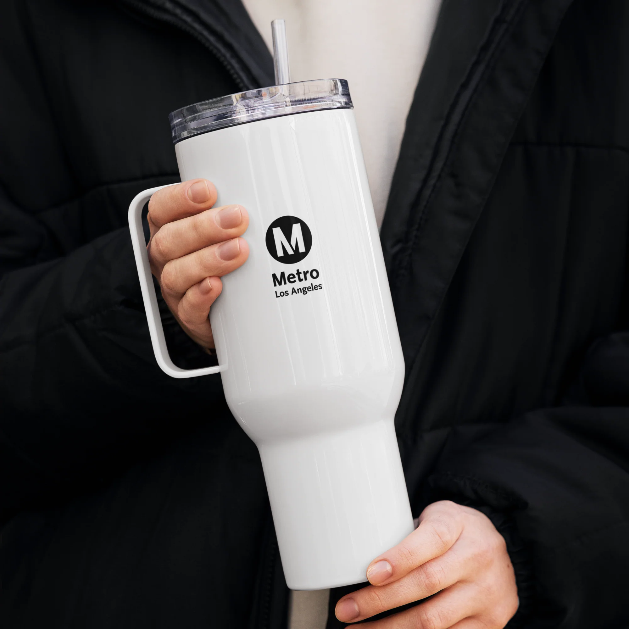 Los Angeles Metro Travel Mug with Handle - Image 10