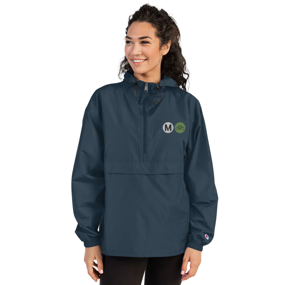 Metro Bike Embroidered Champion Women's Packable Jacket - Image 3