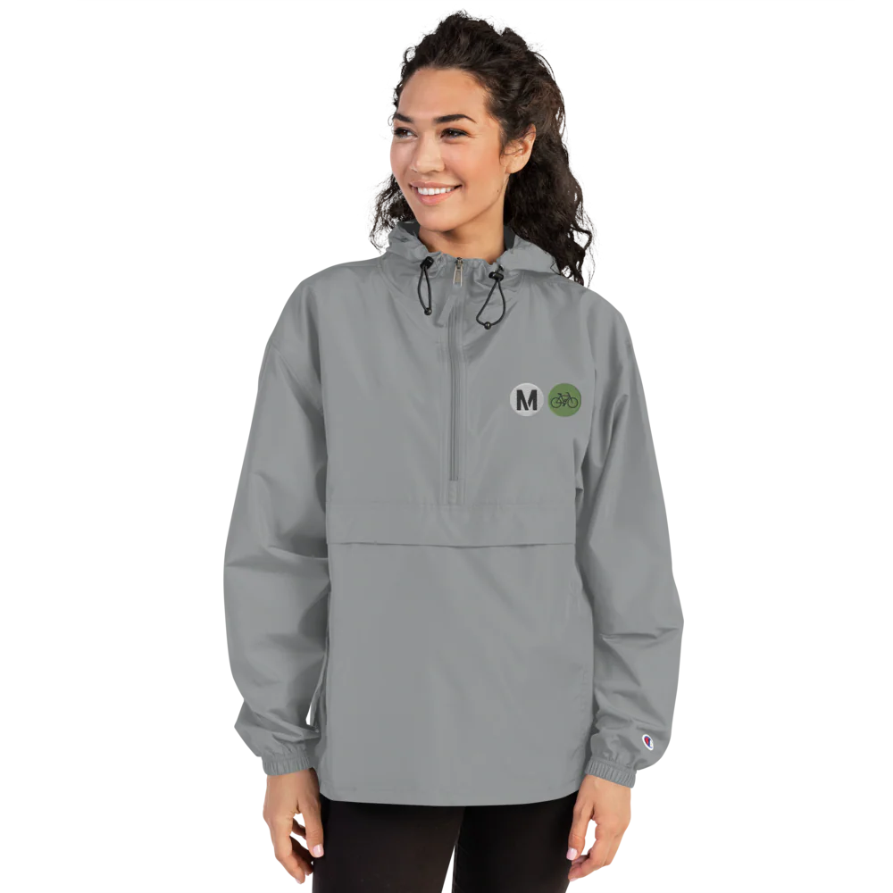 Metro Bike Embroidered Champion Women's Packable Jacket - Image 4