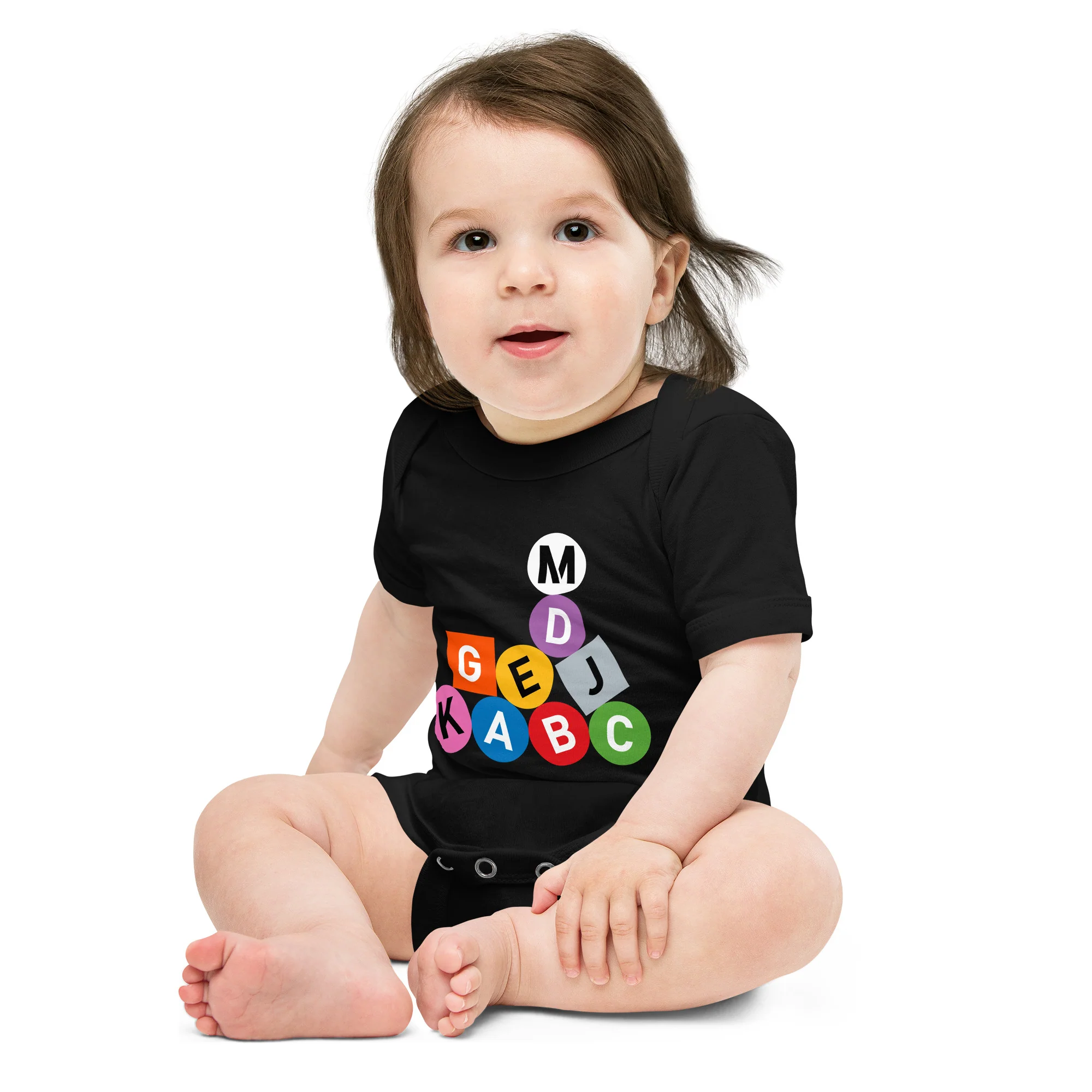 Metro Line Letters Baby Onesie - Image 3