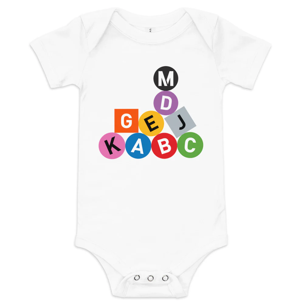 Metro Line Letters Baby Onesie - Image 5