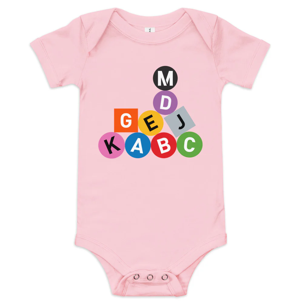 Metro Line Letters Baby Onesie - Image 6