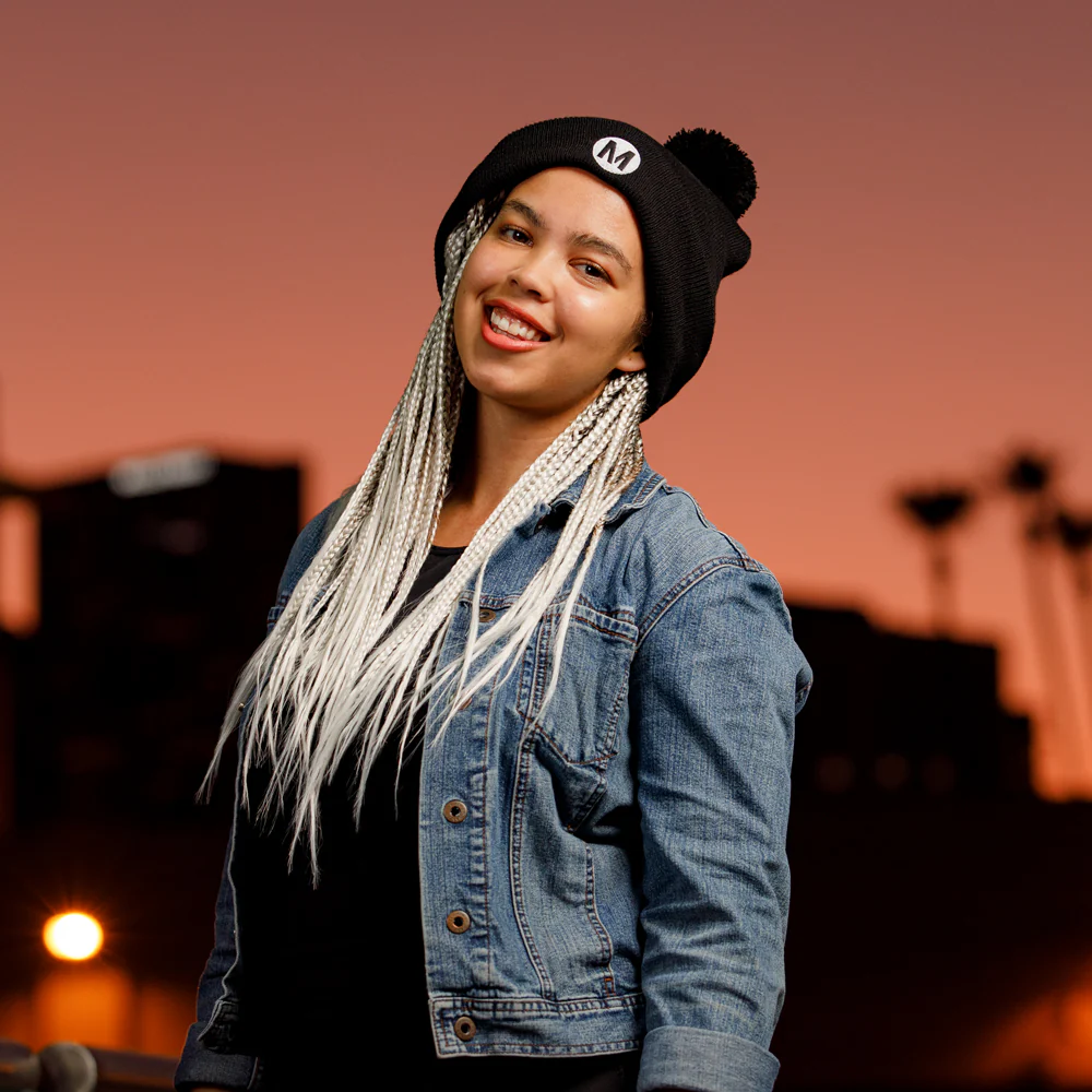 Metro Pom Pom Knit Beanie - Image 3
