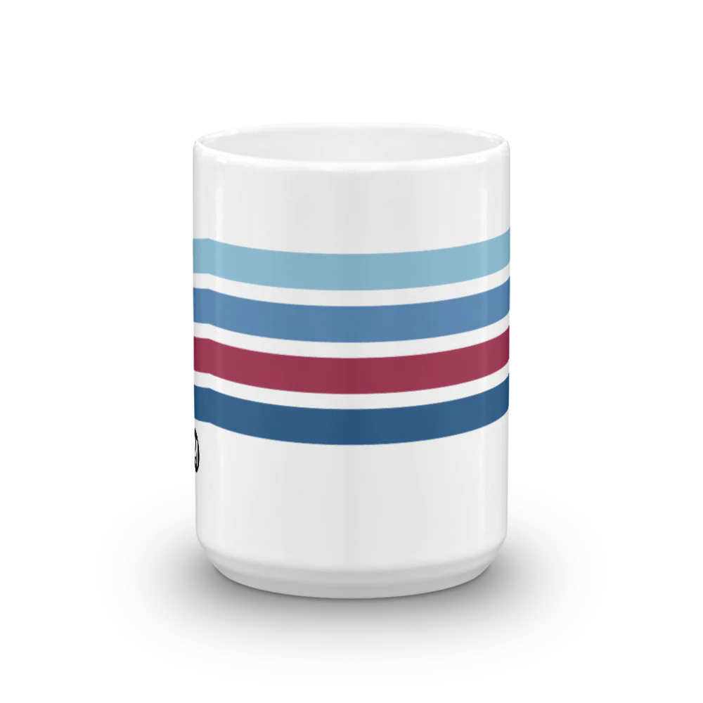 Retro Blue Line Mug - Image 3