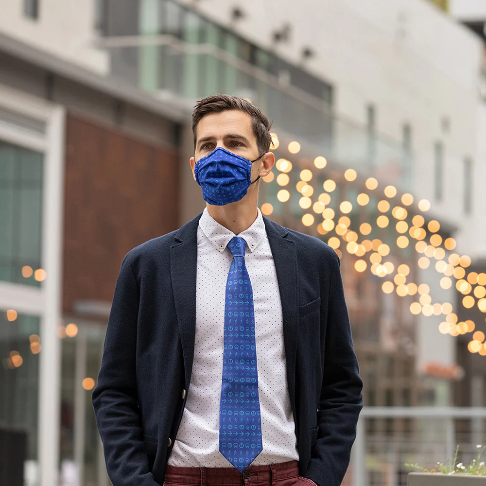 Metro Blue Icons Neck Tie - Image 4