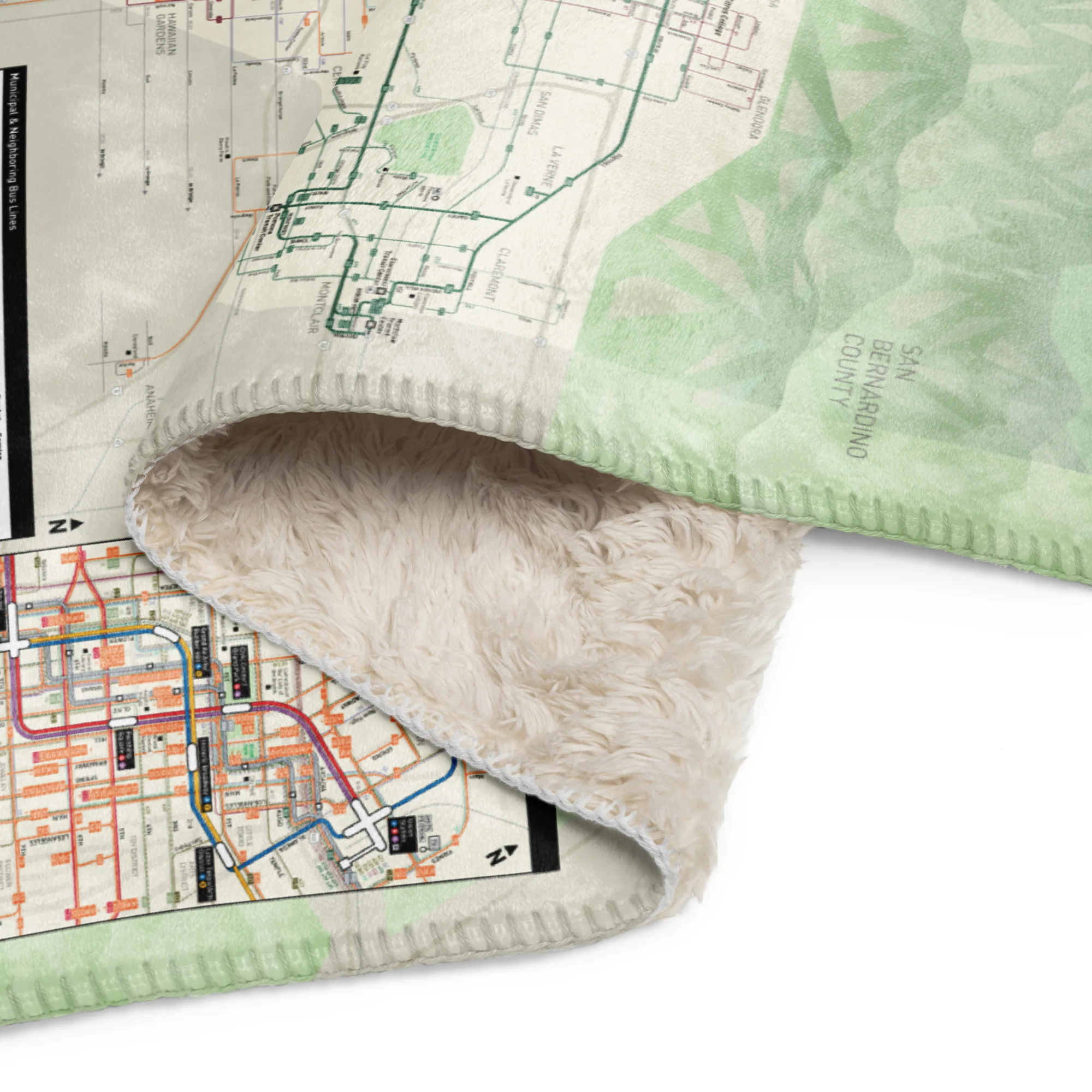 Los Angeles Metro System Map Sherpa Blanket - Image 5
