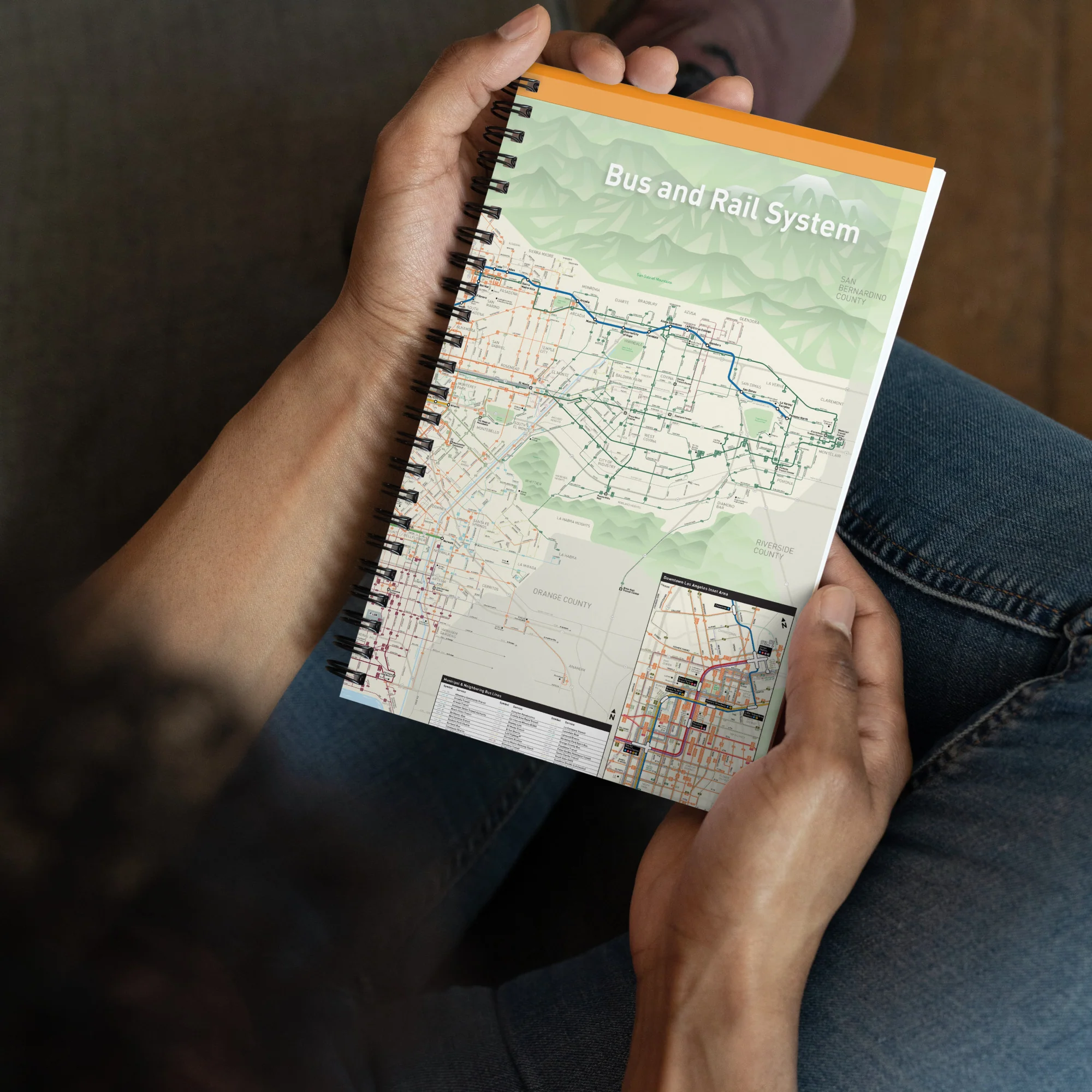 Los Angeles Metro System Map Spiral Notebook - Image 3