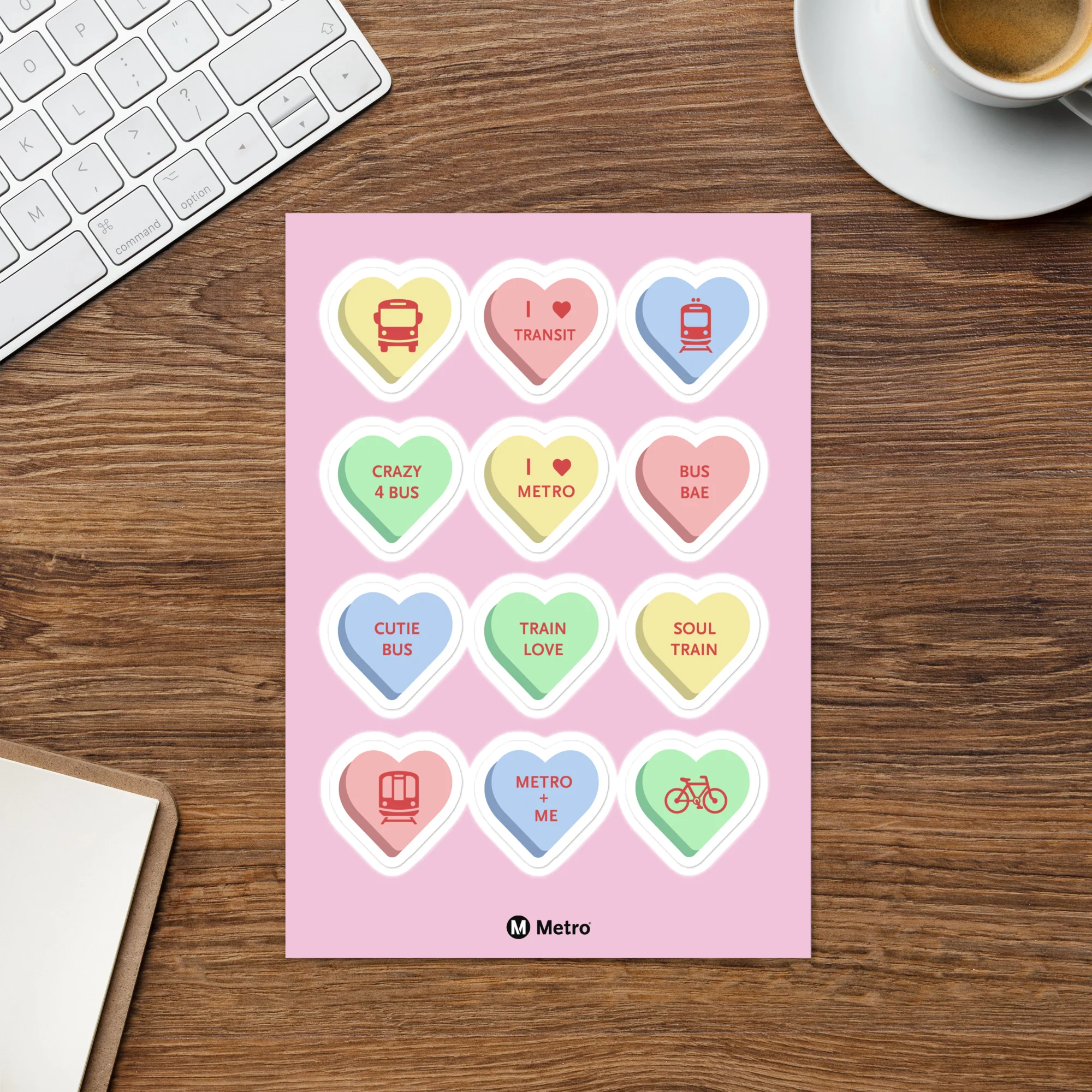 Multimodal Transit Hearts Sticker Sheet - Image 3